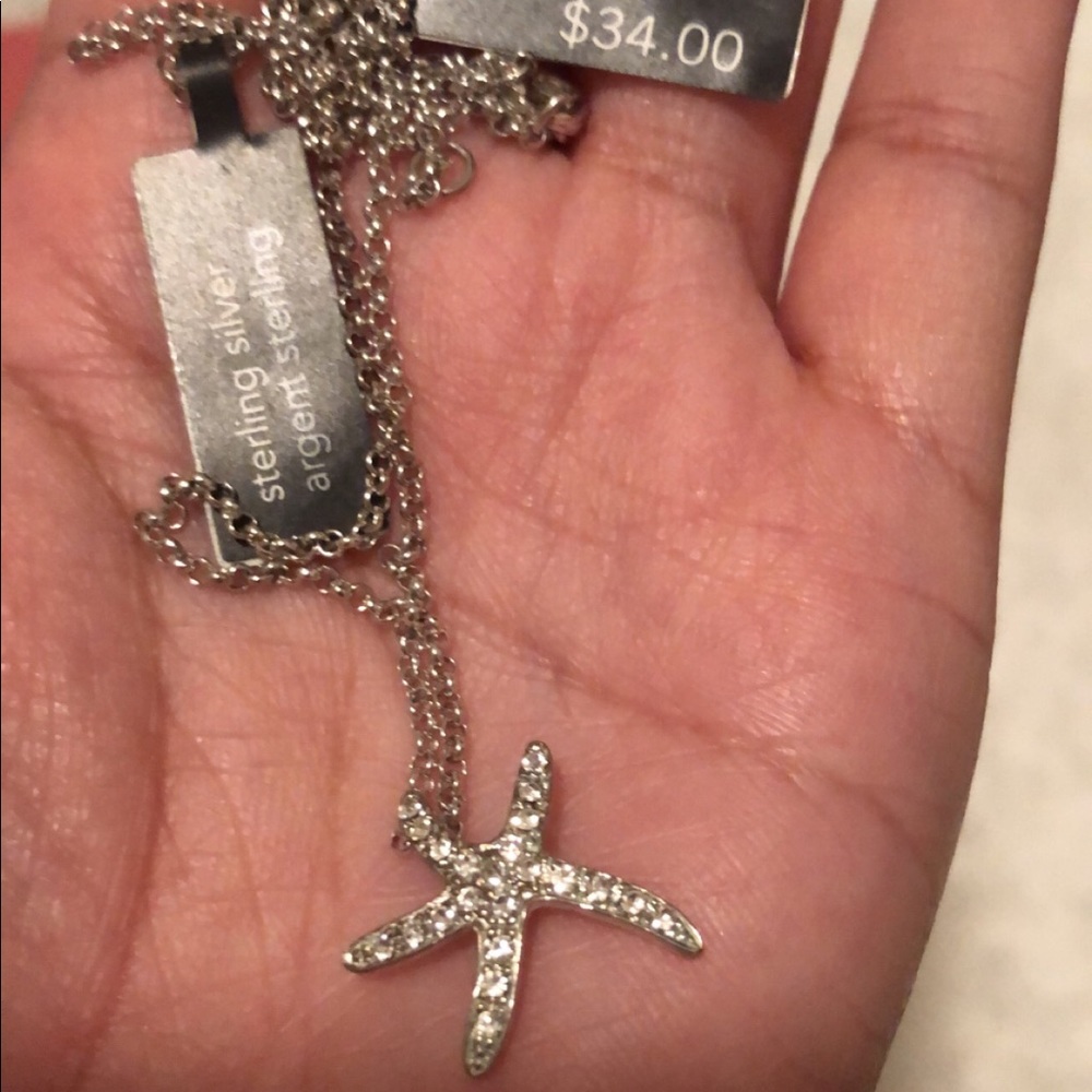 Banana Republic Sterling Silver Star fish Necklace